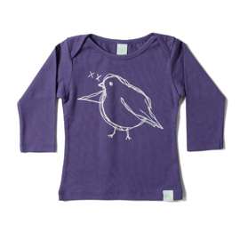 Minti Baby Envelope Tee Chubby Bird Grape